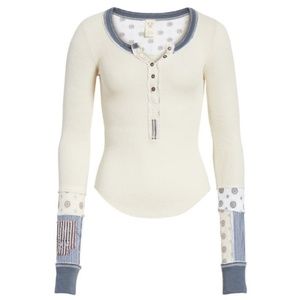 BEST OFFER Free people Railroad Henley in Ivory XS